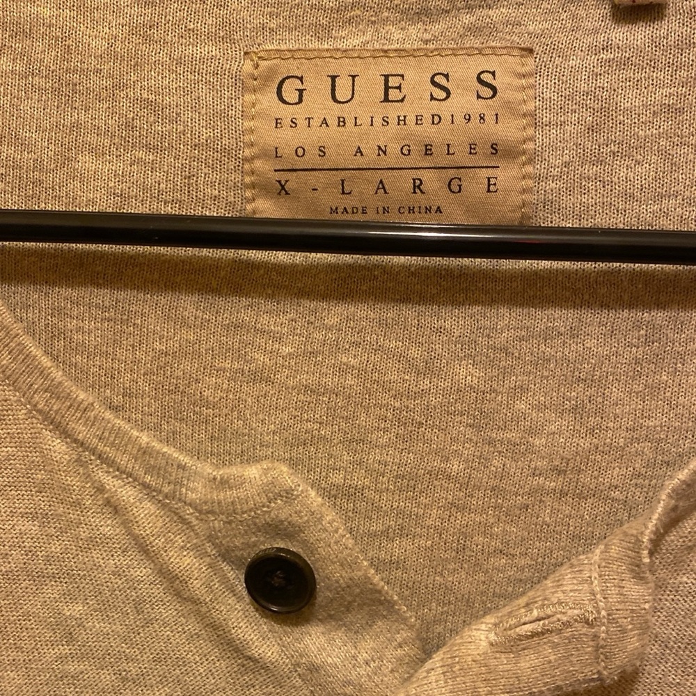 Guess long sleeve knitted grey shirt